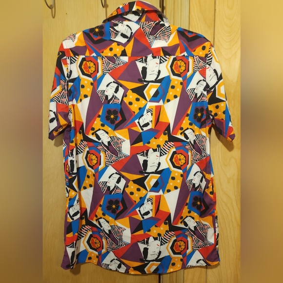 Just Attitude Mens Med Shirt Samari Grafic Design Button-down Womens L - Picture 4 of 10